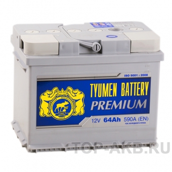 Tyumen Battery Premium 64 Ач прям. пол. 590A (242x175x190)